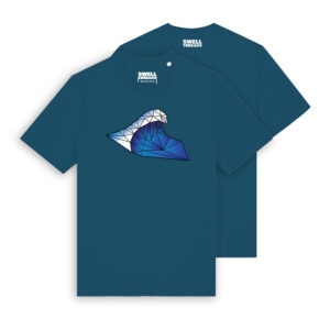 Geometric Wave Tee Deep Teal