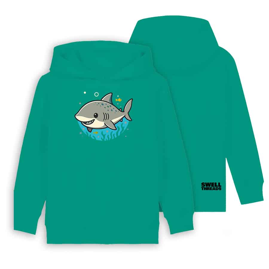 Sharkie Kids Hoodie - Go Green