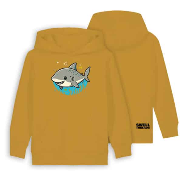Sharkie Kids Hoodie - Ochre