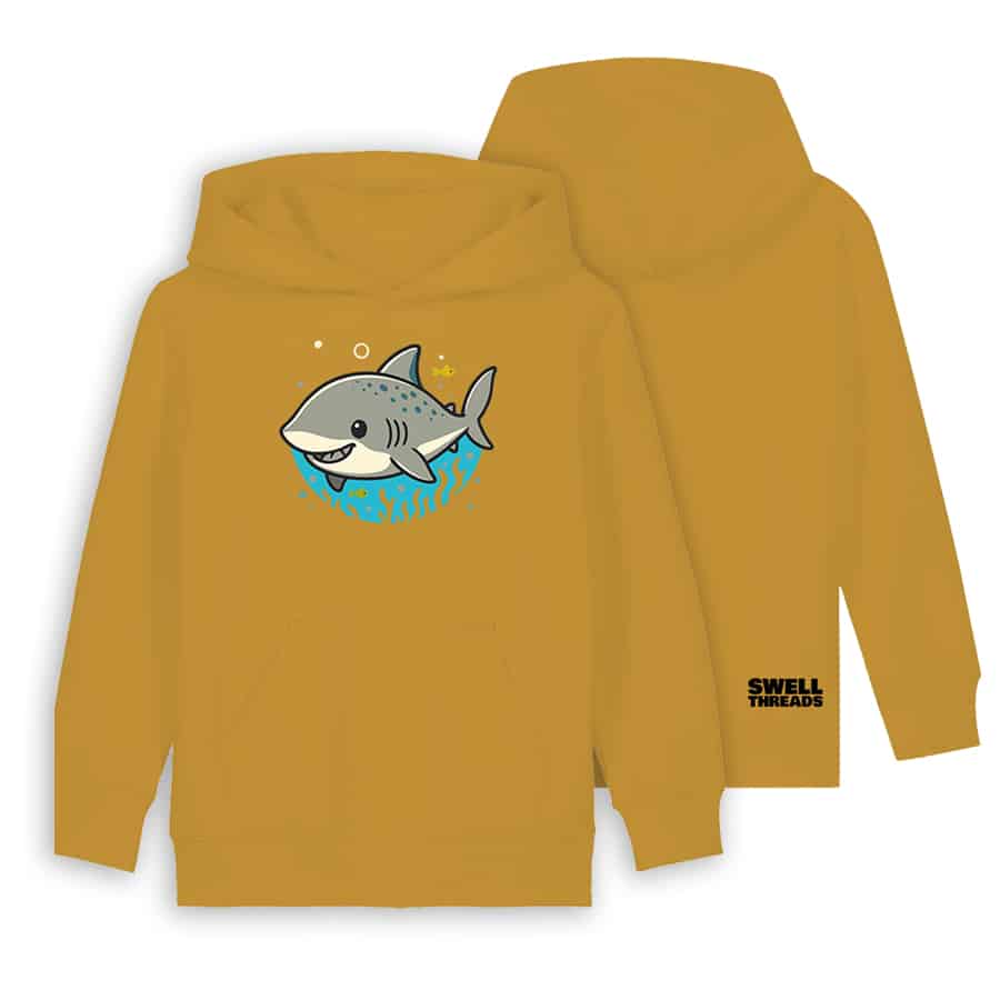 Sharkie Kids Hoodie - Ochre