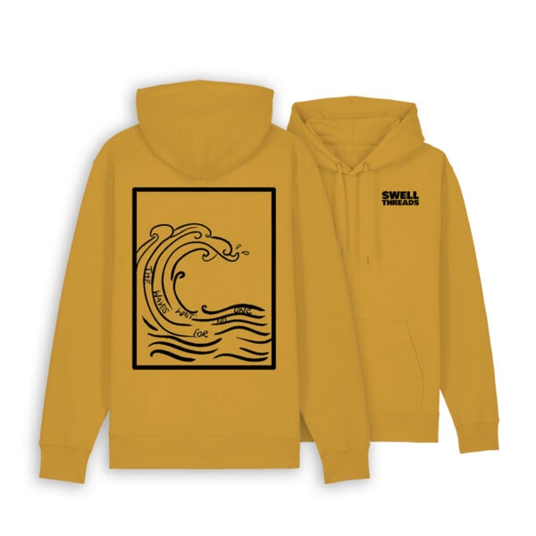 Waves Wait Hoodie - Ochre