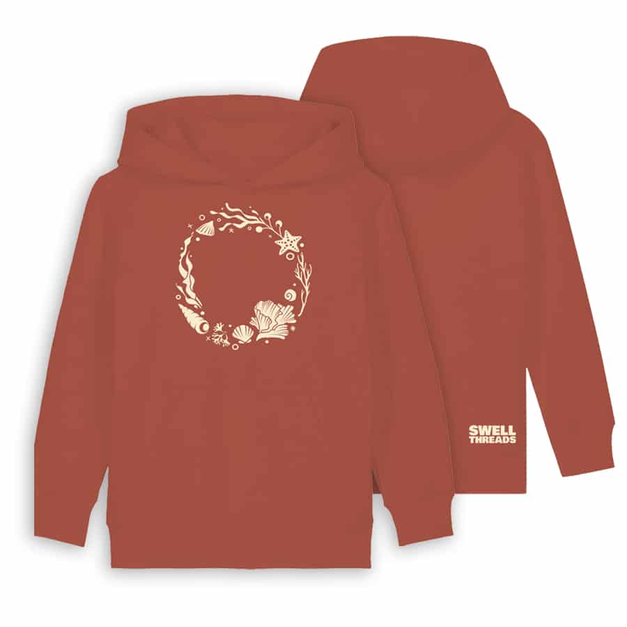 Wreath Kids 5-6 Hoodie - Heritage Brown