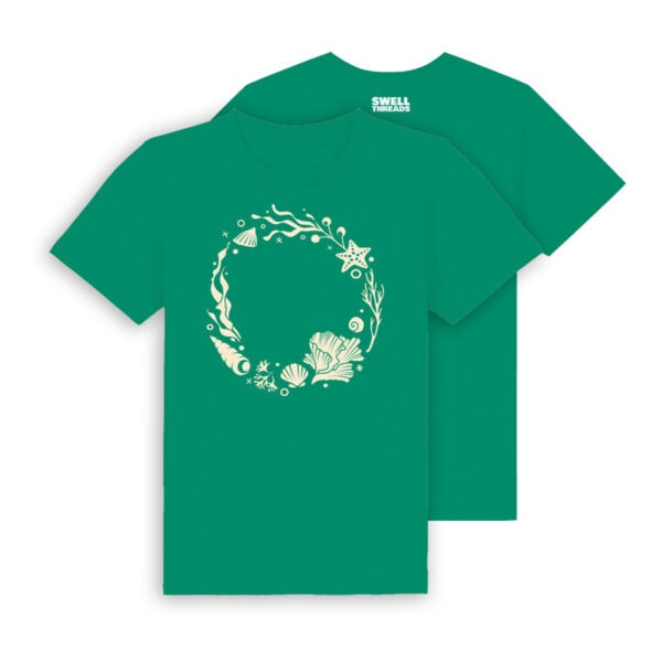 Seaweed Wreath Kids Tee - Verdant Green